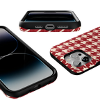 Scarlet Stitch | Red Houndstooth Case