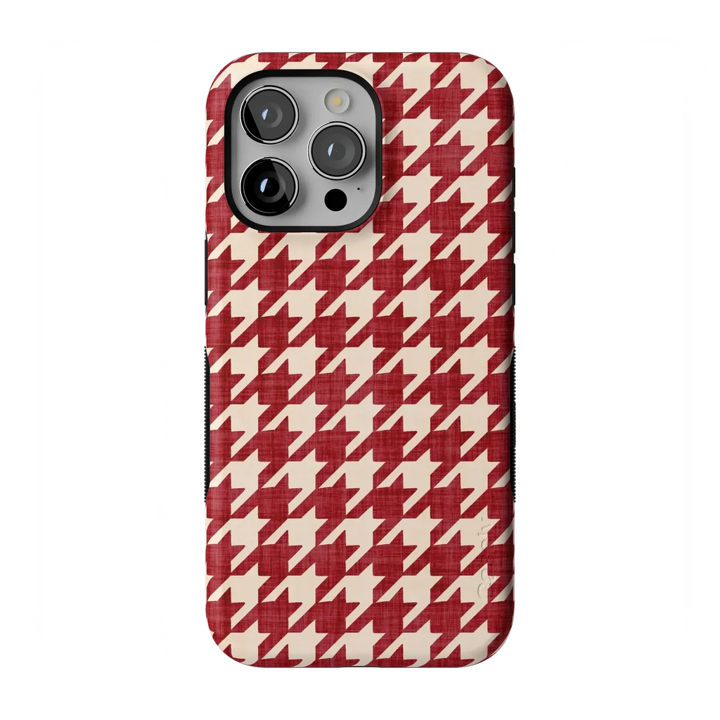 Scarlet Stitch | Red Houndstooth Case