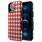 Scarlet Stitch | Red Houndstooth Case