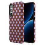 Spotted in SoHo | Burgundy Polka Dot Case