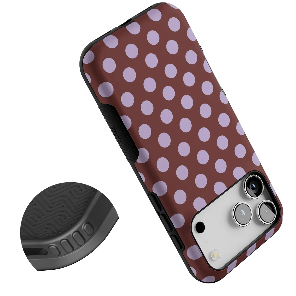 Spotted in SoHo | Burgundy Polka Dot Case