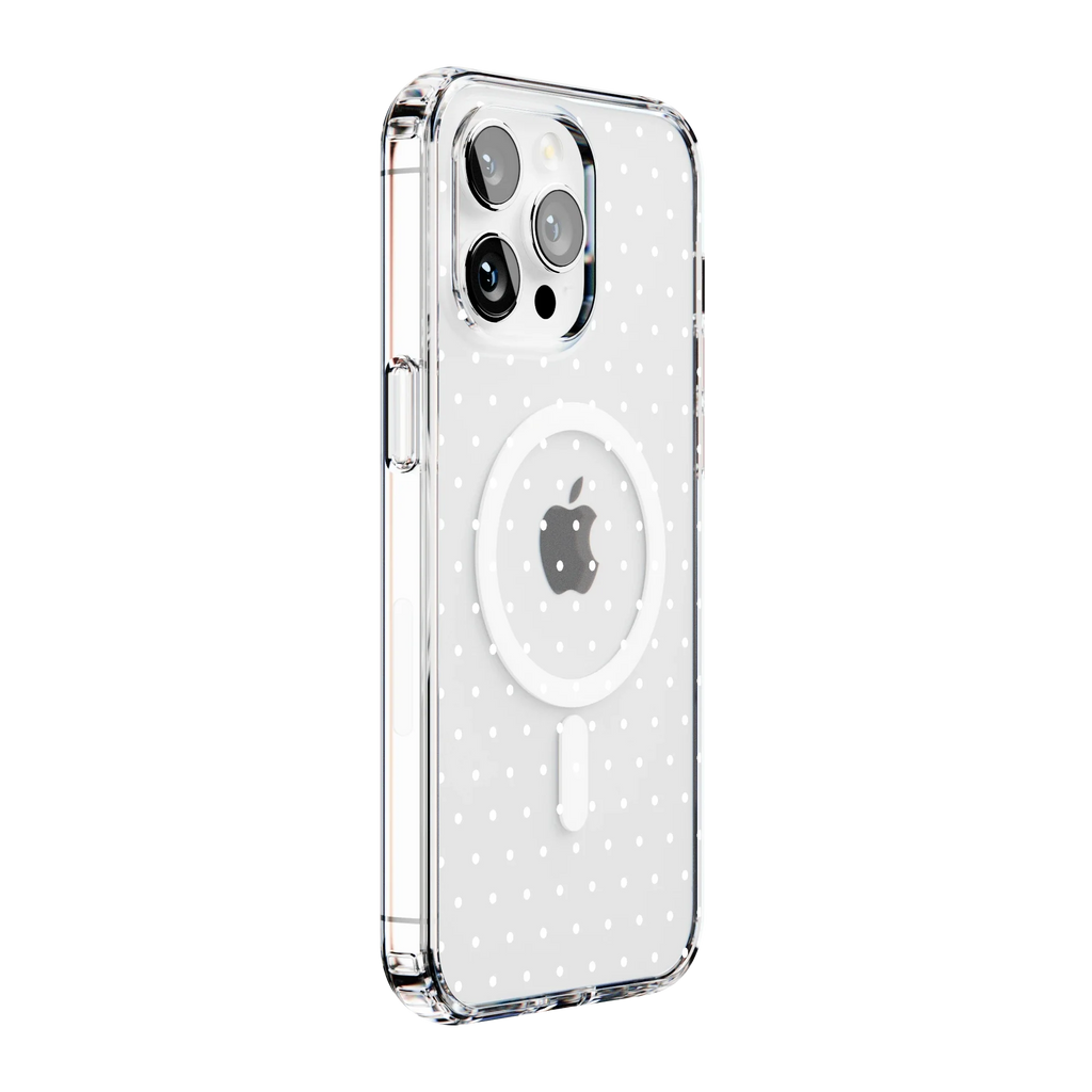 On the Dot | White Polka Dot Case