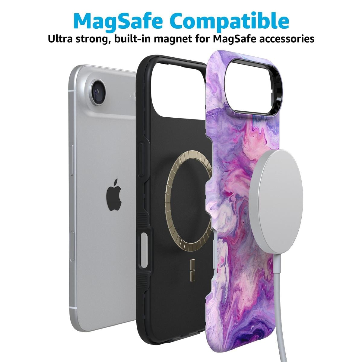Tie Dying Over You | Purple Marble iPhone Case