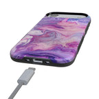 Tie Dying Over You | Purple Marble iPhone Case