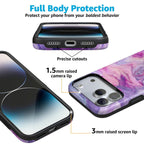 Tie Dying Over You | Purple Marble iPhone Case