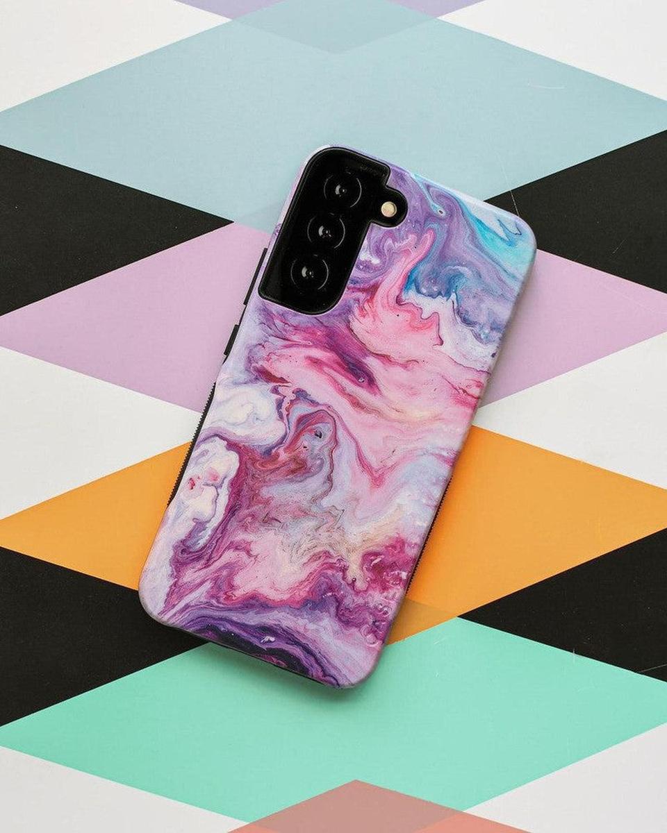 Tie Dying Over You | Purple Marble Samsung Case
