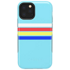 Totally Groovy | Teal Rainbow Stripes Color Block Case