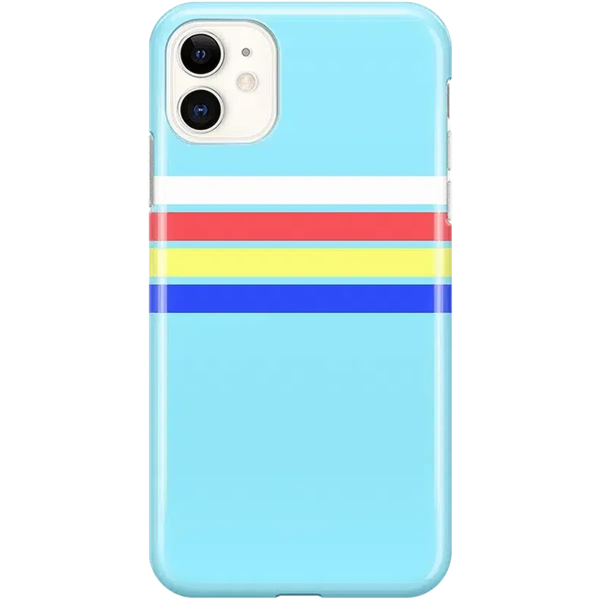 Totally Groovy | Teal Rainbow Stripes Color Block Case