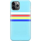Totally Groovy | Teal Rainbow Stripes Color Block Case