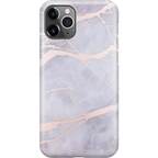 Touch of Lavender | Lavender Gray & Rose Gold Marble Case