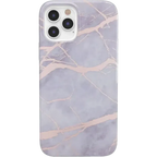 Touch of Lavender | Lavender Gray & Rose Gold Marble Case