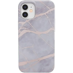 Touch of Lavender | Lavender Gray & Rose Gold Marble Case