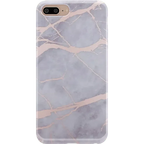 Touch of Lavender | Lavender Gray & Rose Gold Marble Case