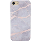 Touch of Lavender | Lavender Gray & Rose Gold Marble Case