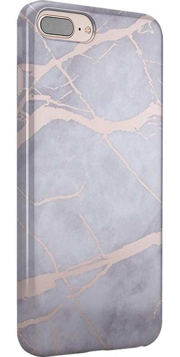 Touch of Lavender | Lavender Gray & Rose Gold Marble Case