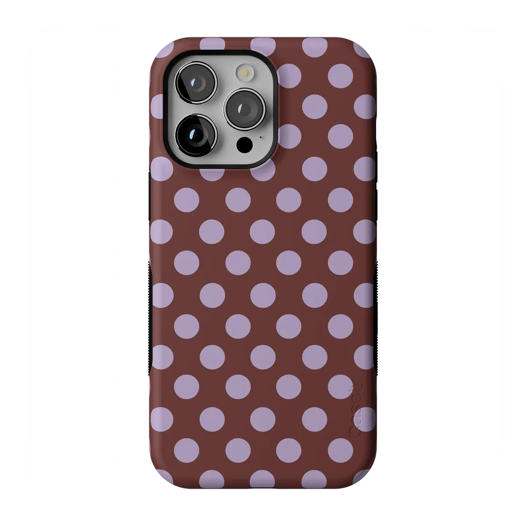 Spotted in SoHo | Burgundy Polka Dot Case