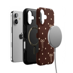 Teddy Bows | Brown Polka Dot Case