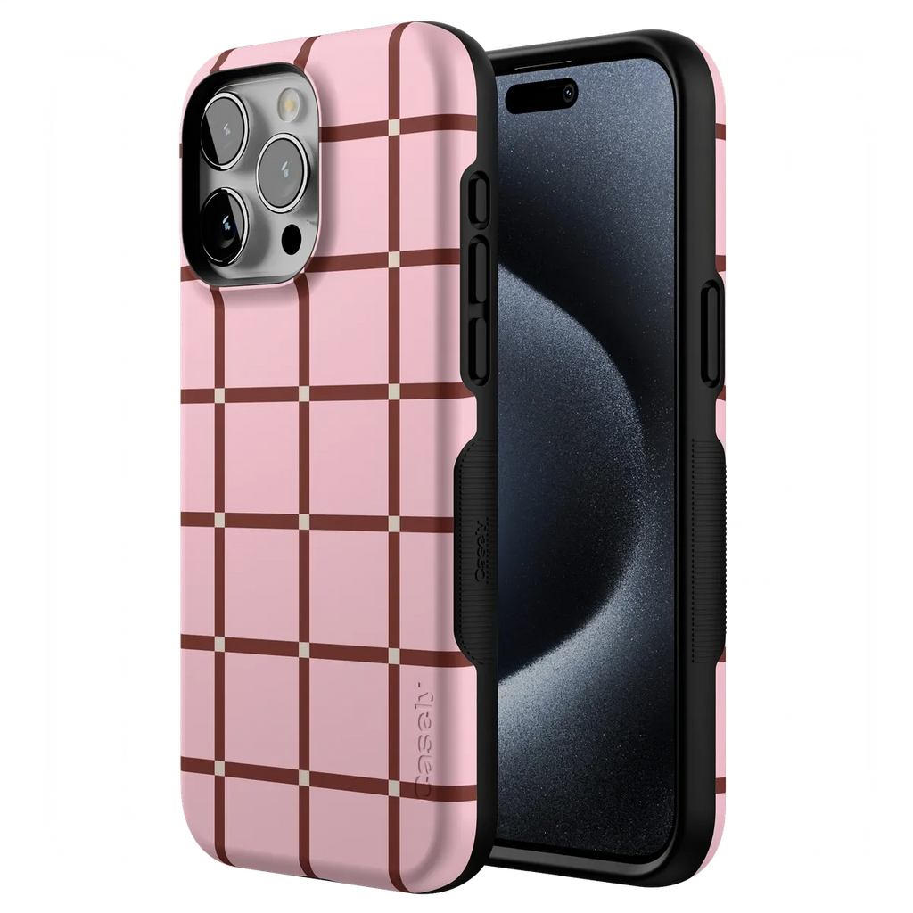 Uptown Gridlock | Pink Checkerboard Case