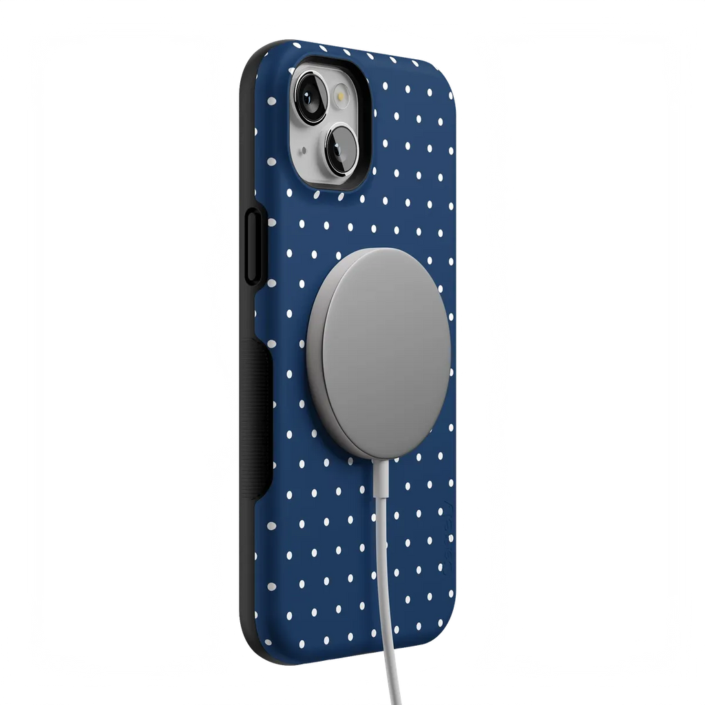 On the Dot | Navy Polka Dot Case