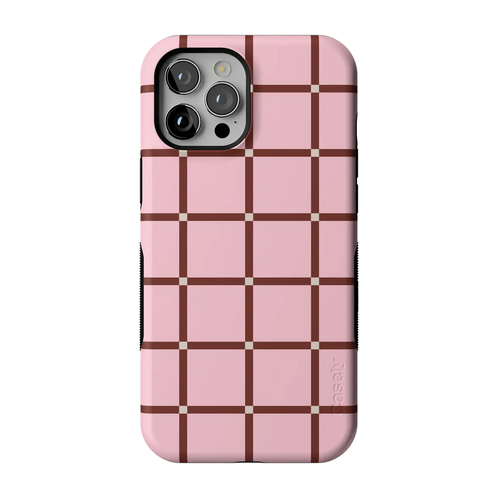Uptown Gridlock | Pink Checkerboard Case
