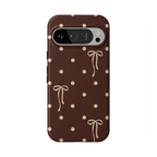 Teddy Bows | Brown Polka Dot Case