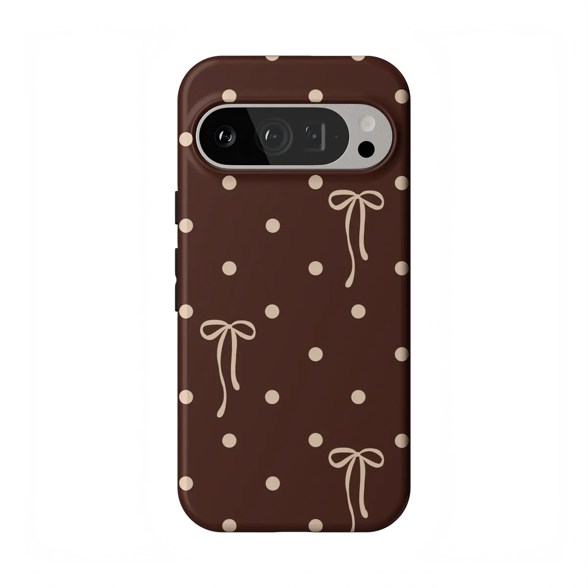Teddy Bows | Brown Polka Dot Case