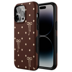 Teddy Bows | Brown Polka Dot Case