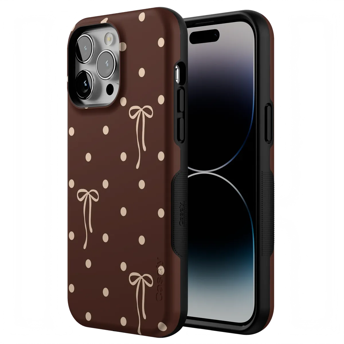 Teddy Bows | Brown Polka Dot Case