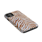 Untamed | Brown & Blue Zebra Case