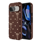Teddy Bows | Brown Polka Dot Case