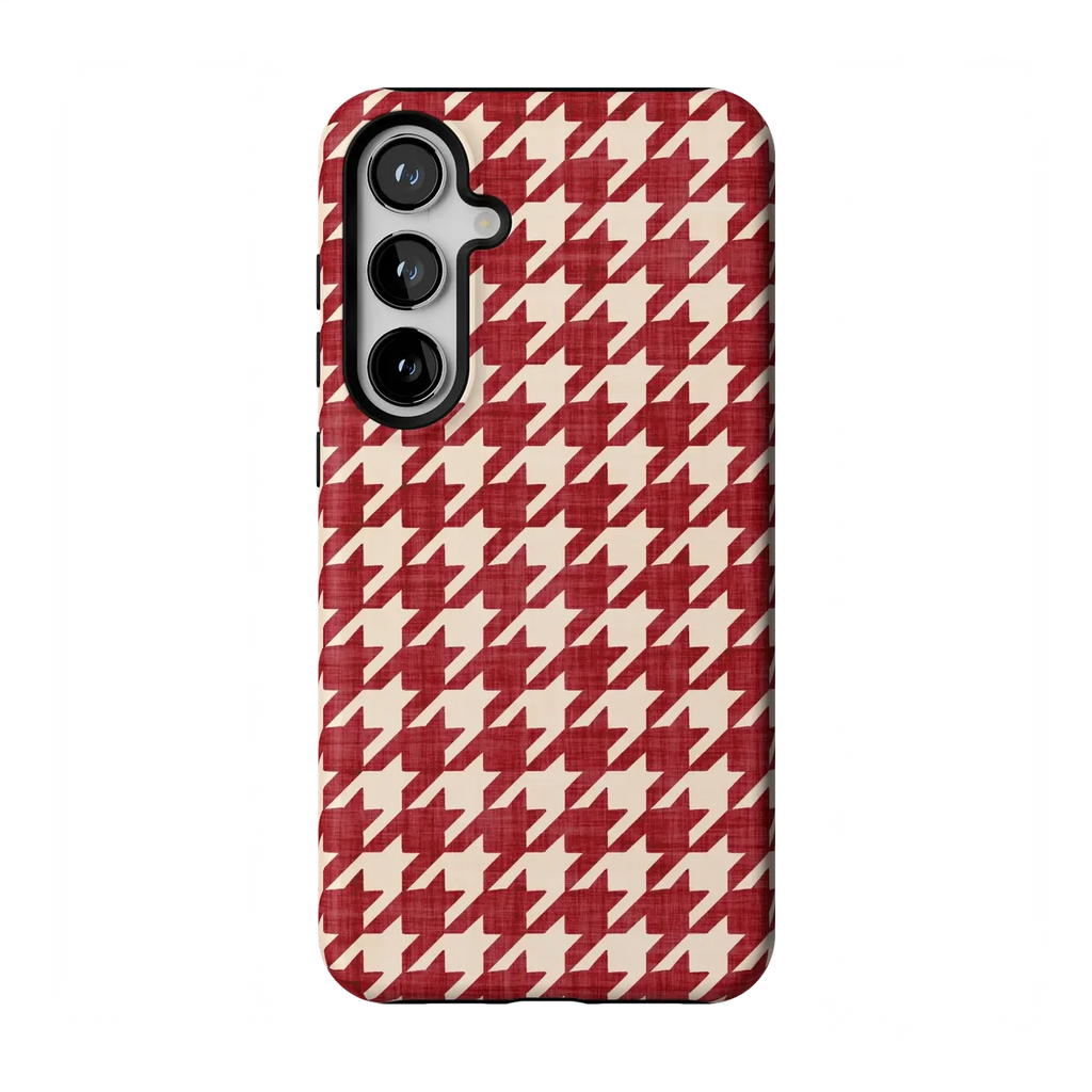 Scarlet Stitch | Red Houndstooth Case