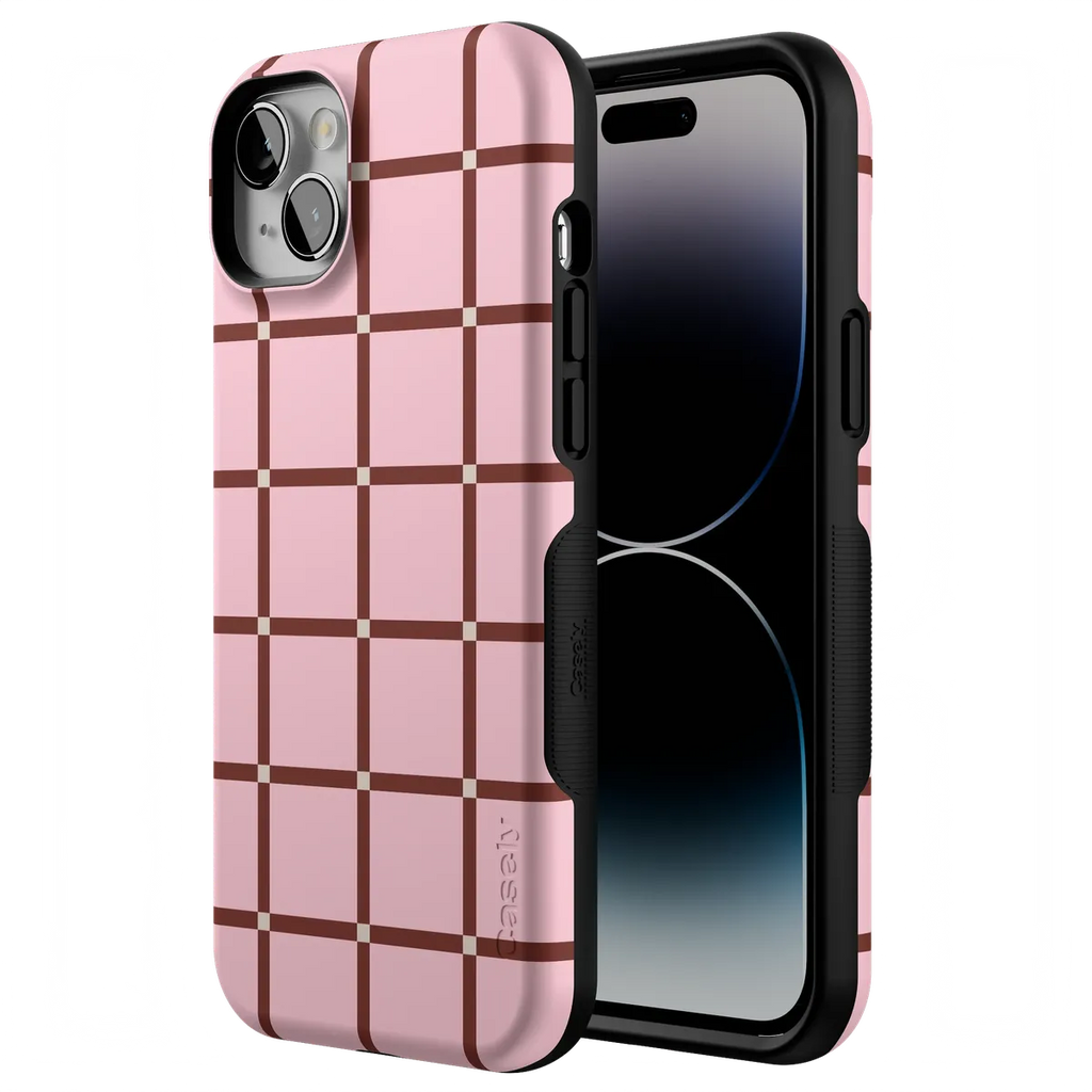 Uptown Gridlock | Pink Checkerboard Case