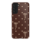Teddy Bows | Brown Polka Dot Case