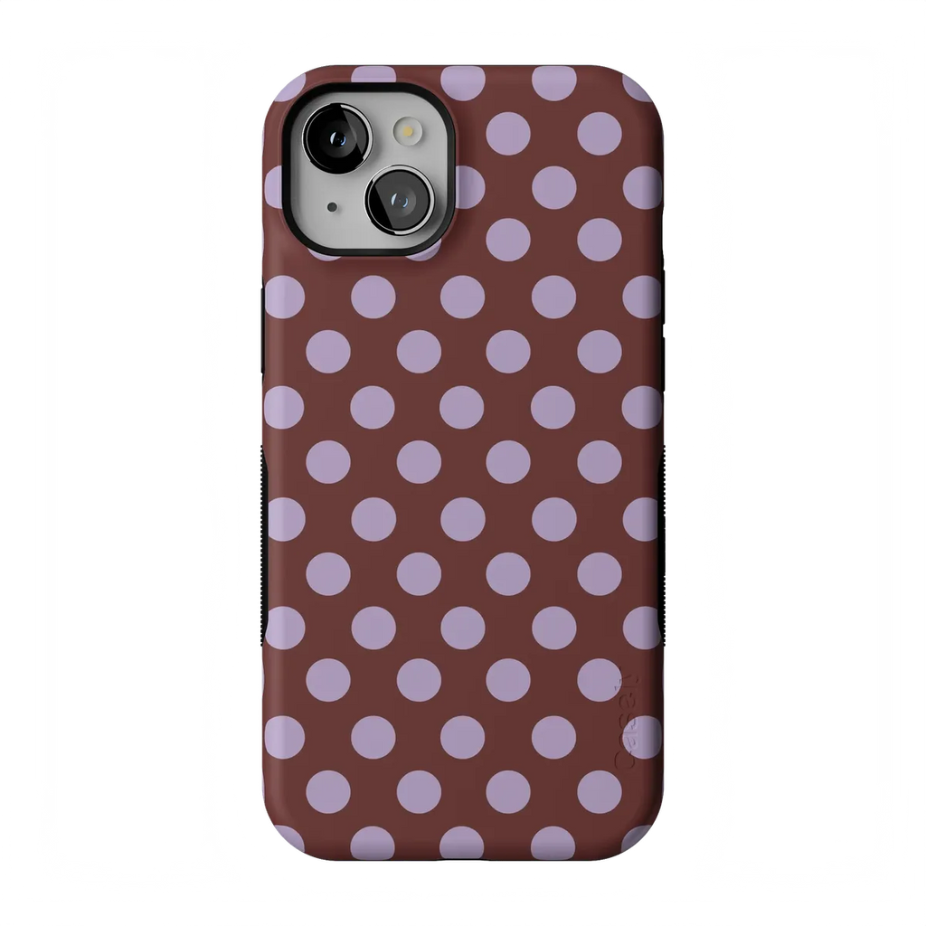 Spotted in SoHo | Burgundy Polka Dot Case