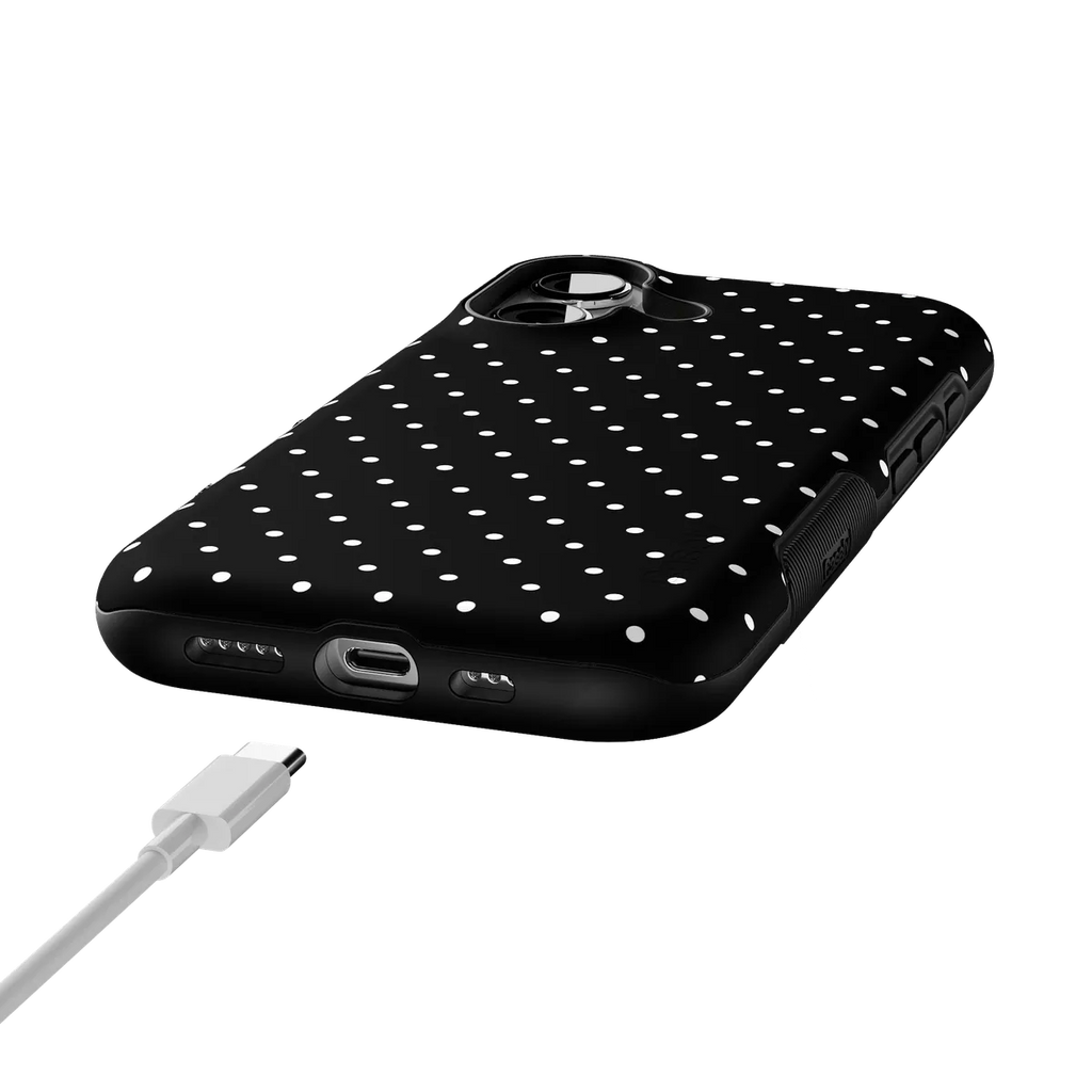 On the Dot | White Polka Dot Case