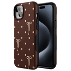 Teddy Bows | Brown Polka Dot Case
