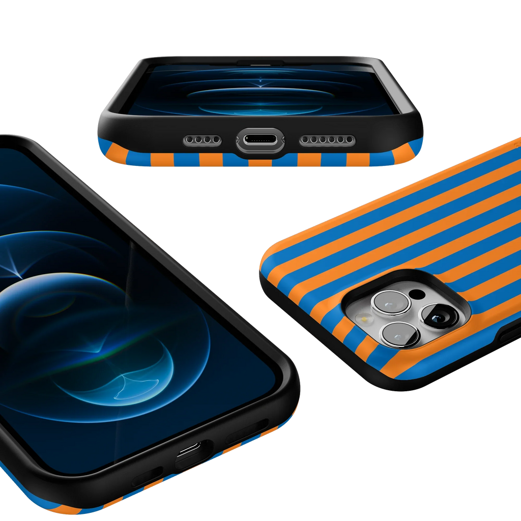 Go New York | Blue & Orange Stripes Case