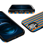 Go New York | Blue & Orange Stripes Case