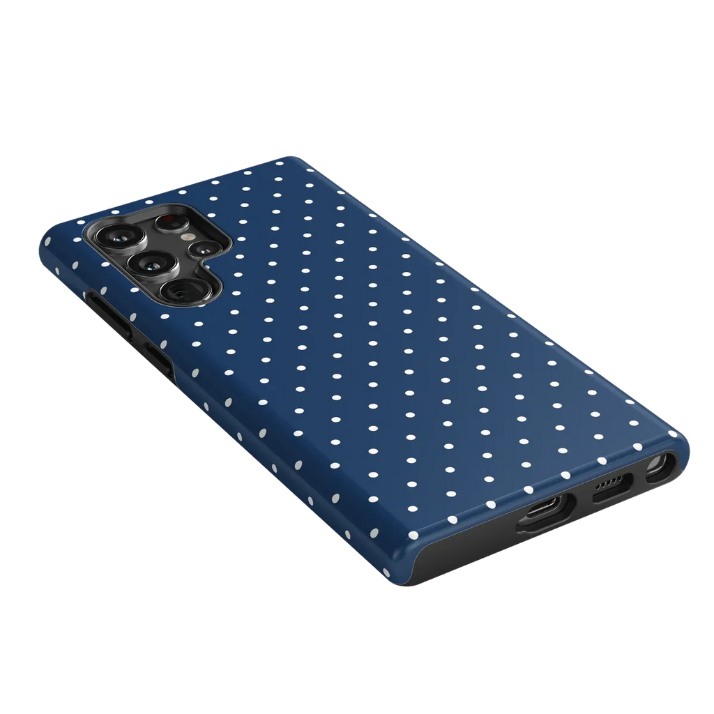 On the Dot | Navy Polka Dot Case
