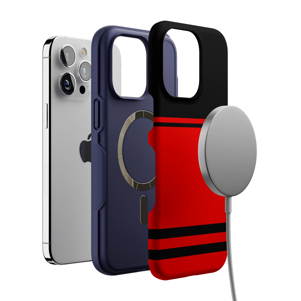 Storm Warning | Black & Red Stripes Case