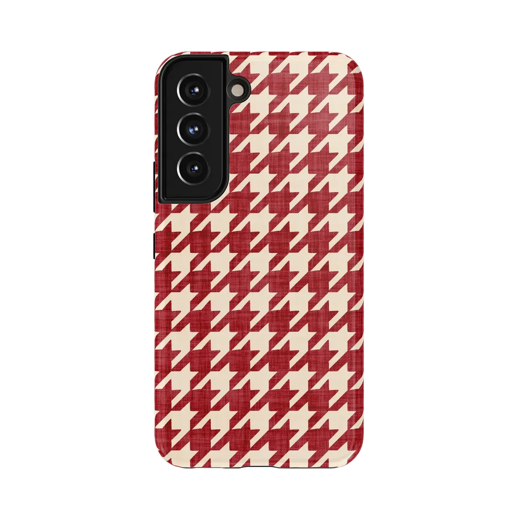 Scarlet Stitch | Red Houndstooth Case