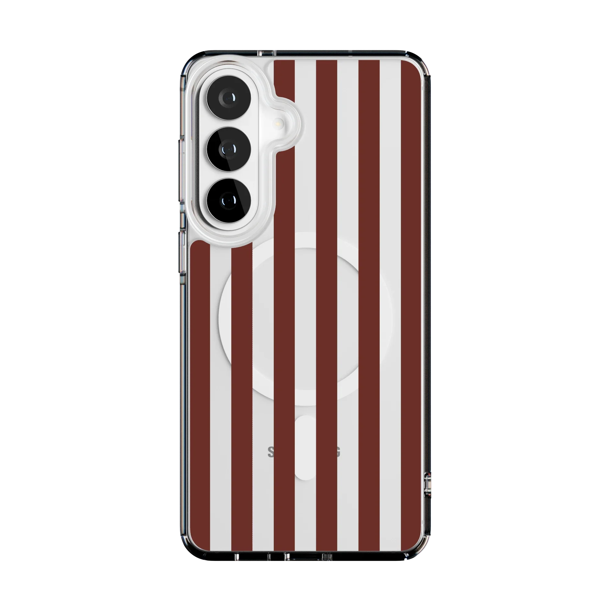 Sunday in Brooklyn | Burgundy Stripes Case