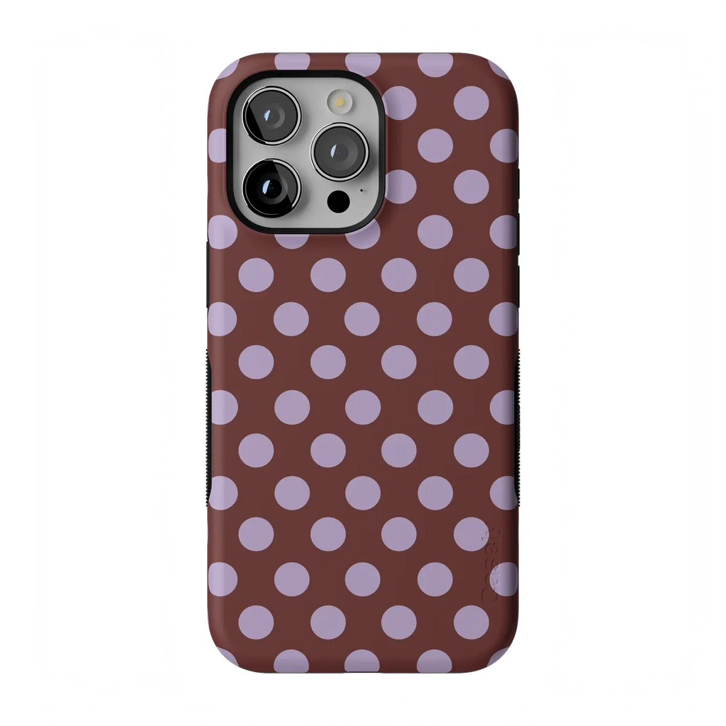Spotted in SoHo | Burgundy Polka Dot Case