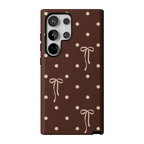 Teddy Bows | Brown Polka Dot Case