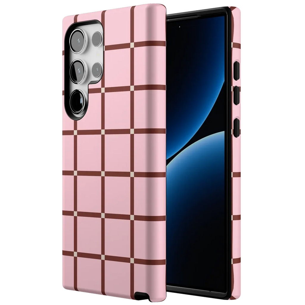 Uptown Gridlock | Pink Checkerboard Case