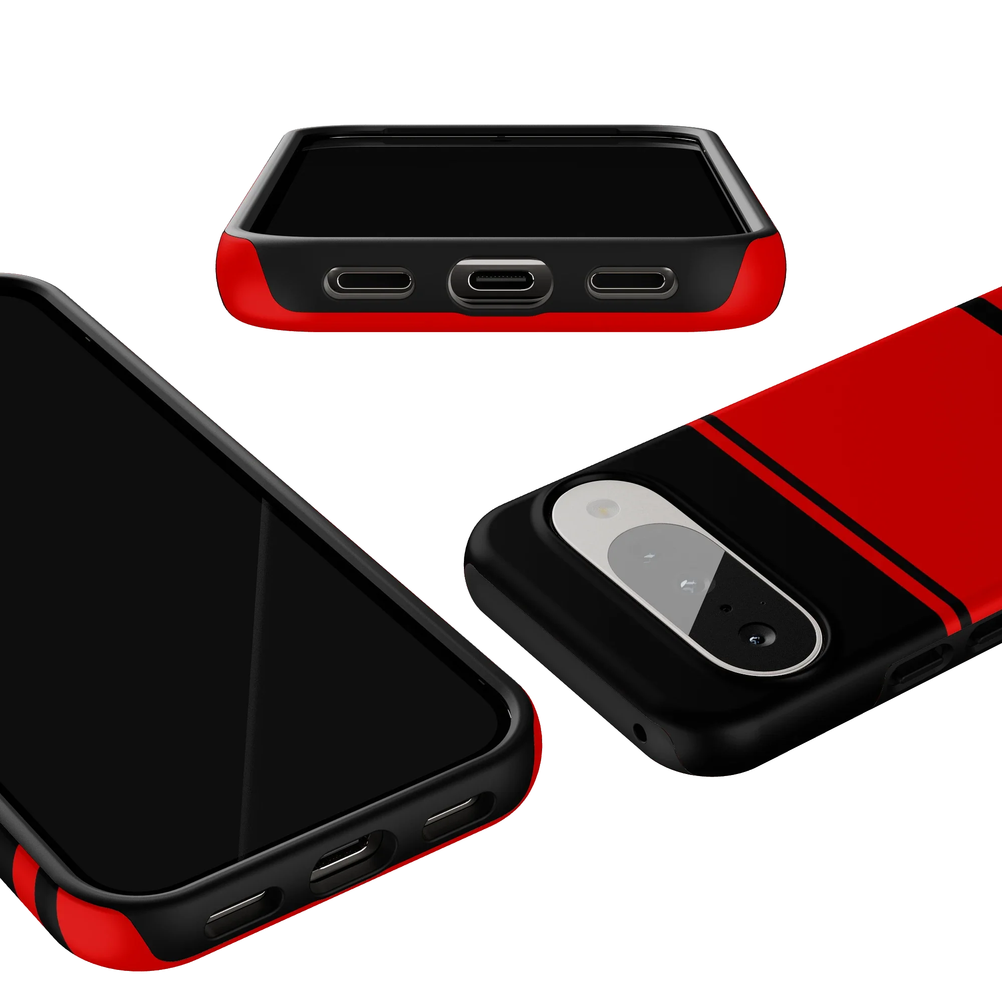 Storm Warning | Black & Red Stripes Case