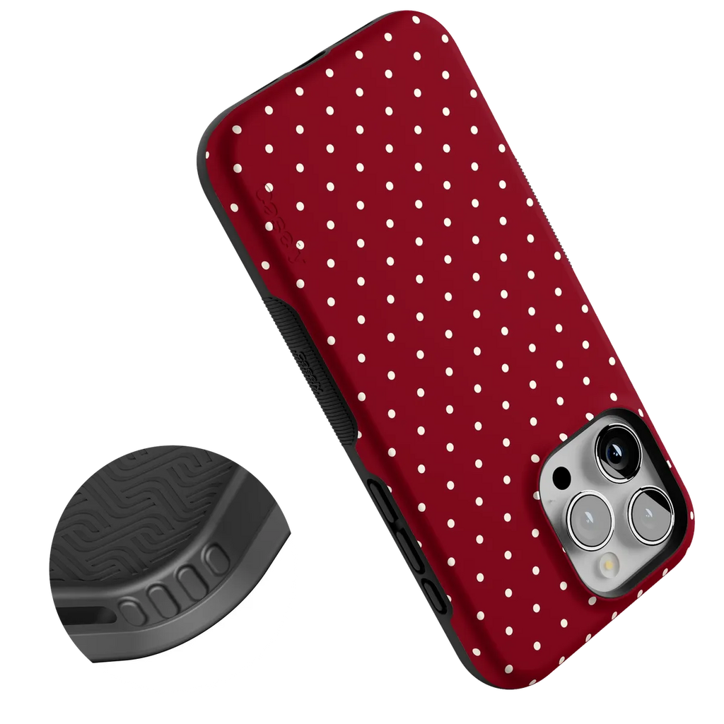 On the Dot | Maroon Polka Dot Case