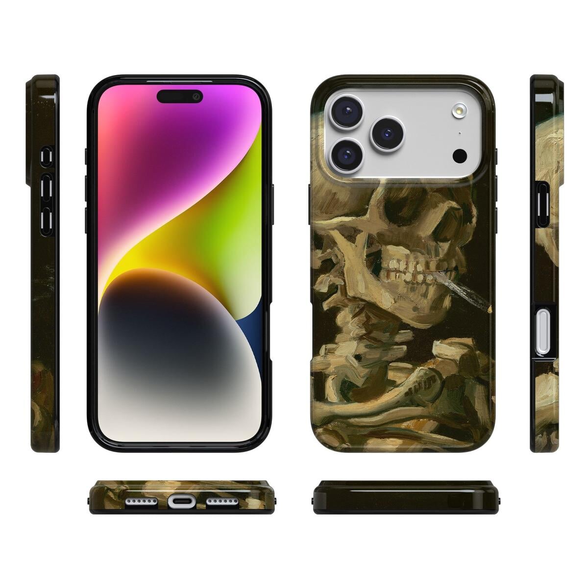 Van Gogh | Head of a Skeleton with a Burning Cigarette Phone Case
