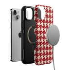 Scarlet Stitch | Red Houndstooth Case