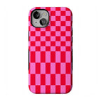 Vibe Check | Pink Checkerboard Case